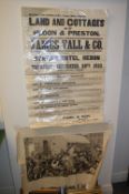 1923 Hedon Auction Poster plus London Graphic Election Print