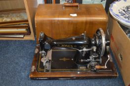 Jones Portable Vintage Sewing Machine