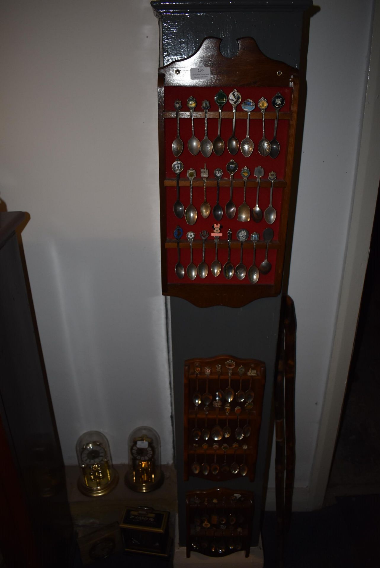 Quantity of Collectible Spoons in Display Shelves