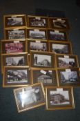 Seventeen Gilt Framed Hull and Aera Photo Prints