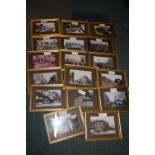 Seventeen Gilt Framed Hull and Aera Photo Prints