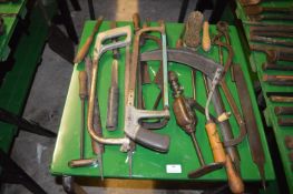 Vintage Tools; Metal Saws, Drill, etc.