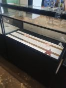 * Glass light up display cabinet. Top glass section pulls out as a drawer, plue 3 storage drawers