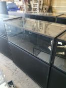 * Glass light up display cabinet. Top glass section pulls out as a drawer, plue 3 storage drawers