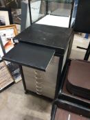 * mobile metal beauticians cabinet - with slide out shelf and 4 drawers