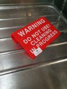 * coffee machine cleaning sign