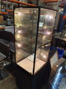 * light up diplat cabinet with cupboard underneath