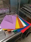 * selection of chopping boards with stand