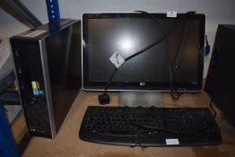 *LG Tower PC with HP 2009V Monitor, Keyboard and Mouse