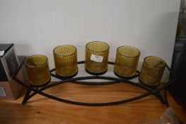 *Glass & Metal Candle Stand
