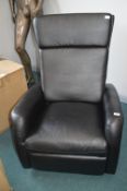 Black Leatherette Rocking Chair