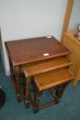 Nest of Three Oak Occasional Tables