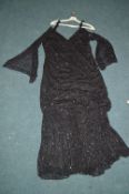 Kaleidoscope Ladies Black Beaded Dress Size: 18
