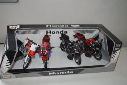 *Maisto Honda 4pc Motorbike Set