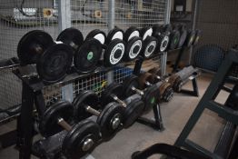 *Eight Pairs of Dumbbells with Rack