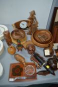 Decorative Treen Items; Carvings, Bowls, etc.