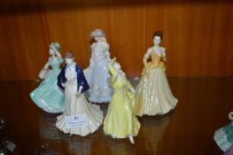 Five Small Figurines by Coalport