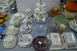 Cheese Dishes, Part Tea Sets, Cake Plates, etc.