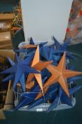 Blue and Gold Hanging Christmas Stars