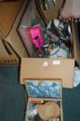 Household Goods, Clocks, Sewing Box and Contents,