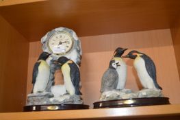 Juliana Penguin Figures and Clock