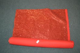 80cm Wide Roll of Red Canvas Backed Sparkle Glitte