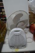 Oscillating Fan and a Heater