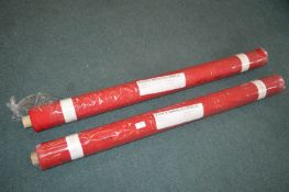Two 25m x 43" Rolls of Red Fancy Dress Material