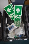 Fire Exit Signs, Cables, Perspex Display Stands, e