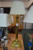 Brass Classical Column Table Lamp