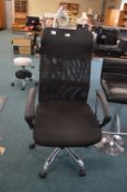 Black Mesh Backed Office Swivel Chair