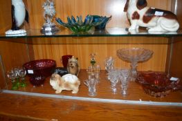 Vintage Glassware, Pottery Dogs, etc.