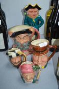 Royal Doulton Character Jugs and a Musical Toby Ju