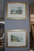 Two Lakeland Watercolours by G. Brown