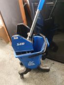 * blue heavy duty mop bucket and wringer