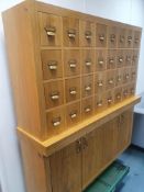 * Large apothecary style cabinet - with 32 drawers, cupboards underneath and two pull out/soft close