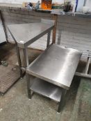 * S/S bench with applience shelf and corner piece