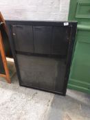 * glass fronted menu cabinet