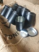* 8 x metal canisters - each with internal and external lids
