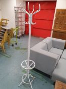 * White metail coat/hat stand