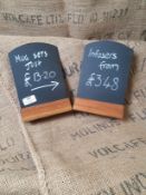 * 2 x table top chalk boards