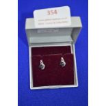 Pair of 9k White Gold Ear Studs