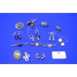 925 Sterling Silver Brooches and Earrings