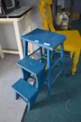 Blue Painted Step Stool