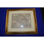 Small Robert Morden Original Map of The North and