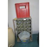 Brindley's Aluminium Beer Crate, Davenport Plastic Beer Crate, and a Corona Ice Bucket