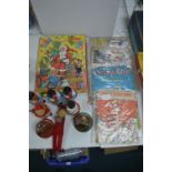 Vintage Christmas Snow Globes, Jigsaw Puzzle, and