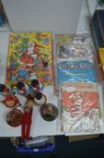 Vintage Christmas Snow Globes, Jigsaw Puzzle, and