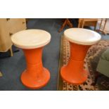 Two 1970's Plastic Stacking Stools
