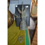 Decorative Brass Bell on Wooden Mount